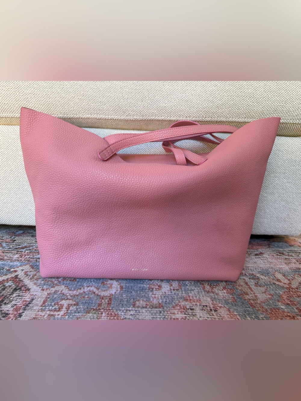 Mansur Gavriel Pink Pebbled Leather Tote